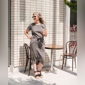 SMASH & TESS - Rebecca Wrap Dress in Lola Leopard. Made in 🇨🇦